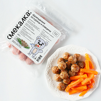 Фрикадельки из курицы и говядины 400 г (без лука и перца)
